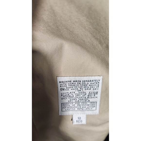 London Fog Trench Coat Women's 18R Beige Overcoat Rain Jacket Lining Vintage - Picture 6 of 6